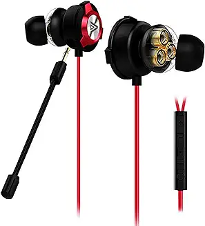 15. SOUND PANDA SPE-G9 Plus+ Gaming Earbuds Triple Driver 3.5mm with Dual Microphone