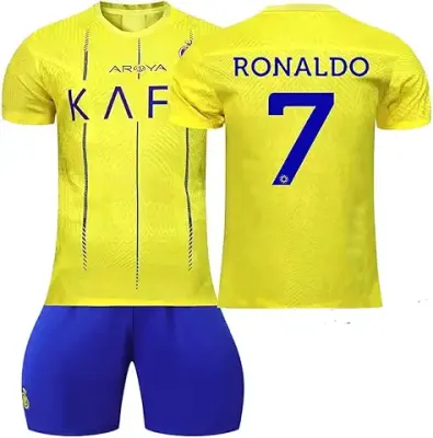 2. Sportyway AL-NASR Ronaldo 7 Kids Football Jersey Set T-Shirt and Short KAFD