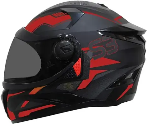 15. Steelbird SBH-17 Terminator Full Face Graphic Helmet in Glossy Finish with Clear Visor