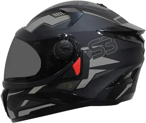 2. Steelbird SBH-17 Terminator ISI Certified Matt Finish Full Face Graphic Helmet