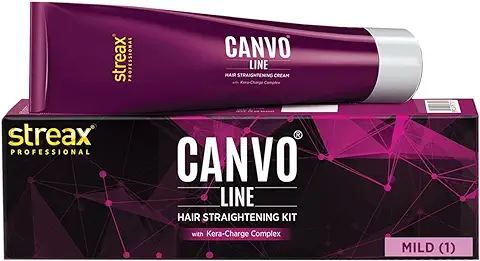 3. Streax Professional Canvo Line Hair Straightening Kit 160g, Mild (1)