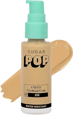3. SUGAR POP Liquid Foundation - 05 Fig for Medium to Dusky Skin Tone | Full coverage | 10HR Stay | Lightweight & Water-resistant | 30 ML