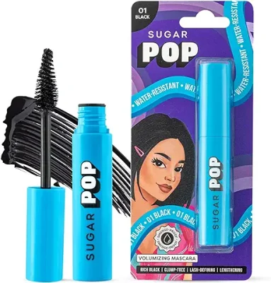 11. SUGAR POP Volumizing Mascara - 01 Black (Intense Black Pigment) l Adds Definition, Volumizes and Lengthens Lashes, Smudge Proof, Quick Drying, Long Lasting l Lash Defining Mascara with Ergonomically Designed Wand for Women l 9 ml