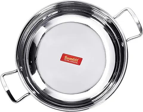 8. Sumeet Stainless Steel Induction Bottom (Encapsulated) Gas Stove Friendly Kadhai