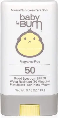 7. Sun Bum Baby SPF 50 Sunscreen Stick, Mineral Roll-On UVA/UVB Face and Body Protection for Sensitive Skin, Fragrance Free, Travel Size, Unscented, 0.45 Oz