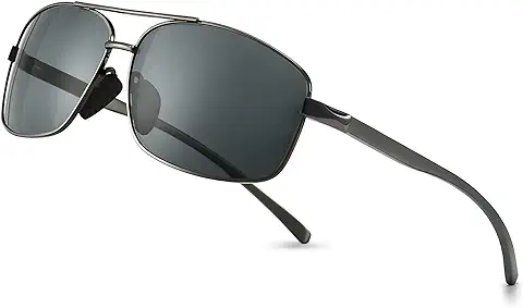 3. SUNGAIT UV protection Ultra Lightweight Rectangular Polarized Sunglasses