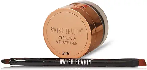 9. SWISS BEAUTY Waterproof Eyebrow & Gel Eyeliner 2 In 1 With Brush