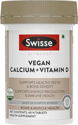 4. Swisse Vegan Calcium + Vitamin D3 for Stronger Bones