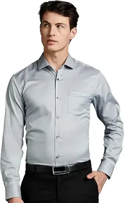 8. Symbol Premium Men's Wrinkle-Resistant Regular Fit Cotton Formal Shirt