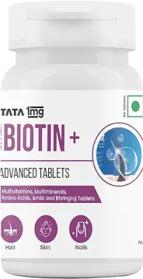 6. Tata 1mg Biotin + Advanced Tablet For Healthy And Strong Hair