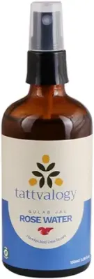 15. Tattvaology Rose Water | Gulab Jal | Natural Hydro Distilled | Skin & Face Toner | 100% Pure & Natural | For Cleansing and Toning Of Skin | No Artificial Fragrance & Alcohol | In Glass Bottle - 100 ML