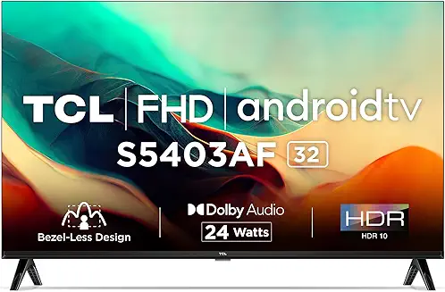 15. TCL 80.04 cm (32 inches) Bezel-Less S Series FHD Smart Android LED TV 32S5403AF (Black)