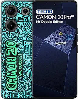 9. Tecno Camon 20 Pro 5G (Mr Doodle Edition, 8GB RAM,256GB ROM)|Industry 1st 3-D Luminous Color-Changing Process |16GB Expandable RAM|64MP RGBW(G+P) OIS Rear Camera|6.67 FHD+ AMOLED with in-Display FPS