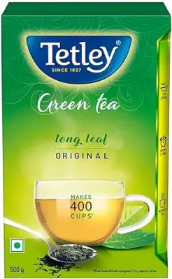 10. Tetley Green Tea, Long Leaf Tea, Original, 500g