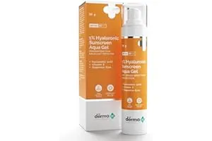 1. The Derma Co 1% Hyaluronic Sunscreen Aqua Ultra Light Gel with SPF 50 PA++++ For Broad Spectrum