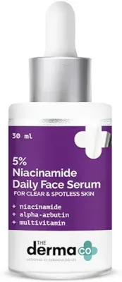 5. The Derma Co 5% Niacinamide Daily Face Serum with Alpha Arbutin & Multivitamin for Clear & Spotless Skin - 30ml
