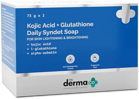 5. The Derma Co Kojic Acid + Glutathione Daily Syndet Brightening Soap With Kojic Acid