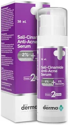 10. The Derma Co Sali-Cinamide Anti-Acne Face Serum with 2% Salicylic Acid & 5% Niacinamide for Acne & Acne Marks - 30ml