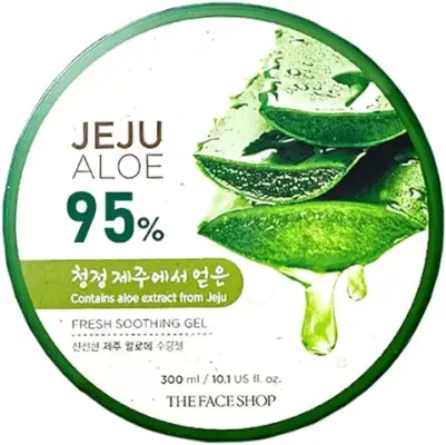 12. The Face Shop Non-Sticky Transparent 3 in 1 Aloe Fresh Soothing gel for Skin, Body and Hair | Pure Aloe Vera & Vitamin E for Skin and Hair | Korean Skin care products, 300ml