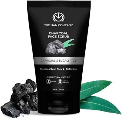 4. The Man Company Charcoal Tan Removal Face Scrub for Glowing Skin