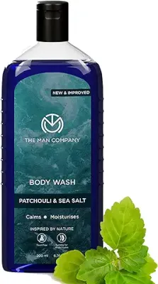 7. The Man Company Patchouli & Sea Salt Perfumed Body Wash For Men - 200 Ml | Shower Gel For Deep Moisturization & Smooth Skin | Enriched With Green Tea, Turmeric & Moringa Extract