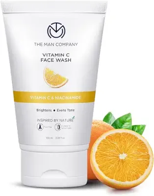 6. The Man Company Skin Brightening Vitamin C Face Wash - 100ml | Oil Free Look & Instant Glow | Evens Skin Tone & Reduces Dark Spots | Goodness of Turmeric & Niacinamide I Paraben & SLS Free
