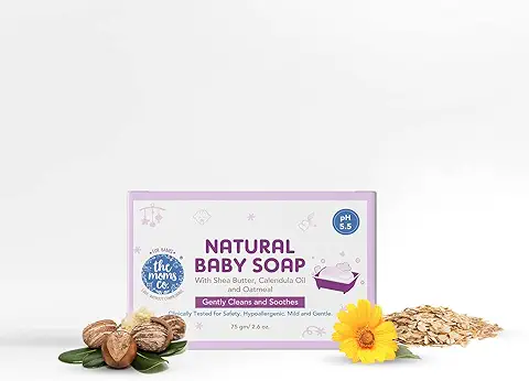 10. The Moms Co Natural Baby Soap for Newborns