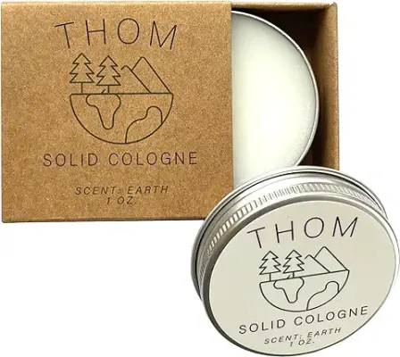 11. THOM Travel Size Cologne For Men - Natural Ingredients Solid Cologne Men - Smell Fresh Everywhere You Go - Alcohol Free Solid Perfume - Easy Application Mens Cologne (Earth)