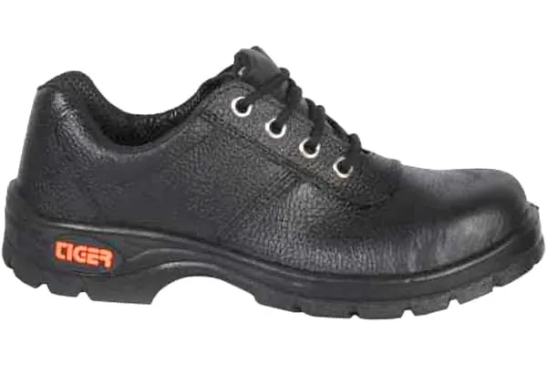 1. Tiger Black Lorex Safety Shoes, 8 Inch