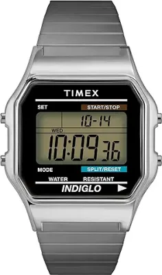 13. Timex Men's T78677 Classic Digital Gold-Tone Stainless Steel