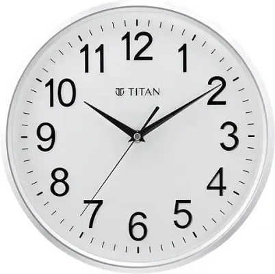 4. Titan Contemporary Wall Clock with Silent Sweep Technology