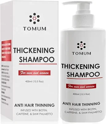 6. TOMUM Biotin Hair Growth Shampoo for Men and Women - Treatment for Thinning Hair and Hair Loss - Biotin,Caffeine & Saw Palmetto Enriched Formula for Hair Thickening and Regrowth DHT Blocker 13.5 FlOz