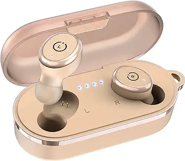 11. TOZO T10 Bluetooth 5.3 Wireless Earbuds with Wireless Charging Case IPX8 Waterproof Stereo Headphones in Ear Built in Mic Headset Premium Sound with Deep Bass for Sport Khaki