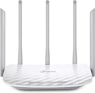 9. TP-Link Archer C60 AC1350 Dual Band Wireless, Wi-Fi Speed Up to 867 Mbps/5 GHz + 450 Mbps/2.4 GHz, Supports Parental Control, Guest WiFi, MU-MIMO Router, Qualcomm Chipset- White