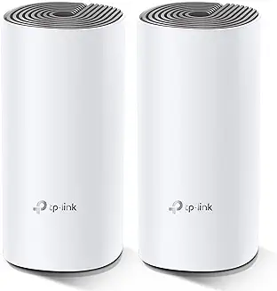 5. TP-Link Deco E4 Whole Home Mesh Wi-Fi System, Seamless Roaming and Speedy (AC1200) Mbps Dual_Band, Work with Amazon Echo/Alexa and Wi-Fi Booster, Parent Control Router, White-Pack of 2