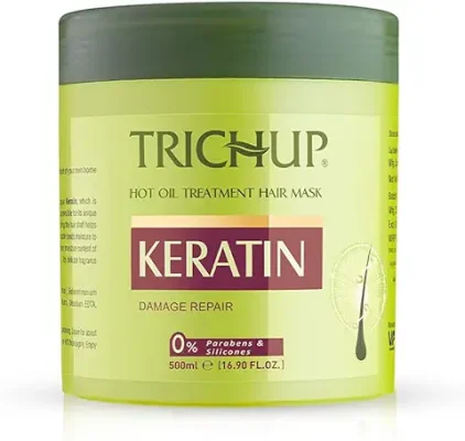 5. Trichup Keratin Hair Mask 500ml - For Intense Damaged Hair Repair - Salon Like Hair Spa at Your Home - For Dry & Damaged Hair