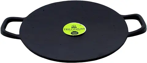 8. TRILONIUM Cast Iron Concave Roti - Dosa Tawa 28 cms | 11 inches | Pre-Seasoned | Weighs 2.5 Kgs | Induction Compatible