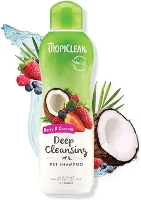 1. TropiClean Berry & Coconut Deep Cleansing Dog Shampoo