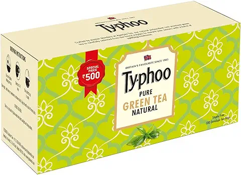 13. Ty-phoo Pure Natural Green Tea Bags,100 Bags,330 Grams