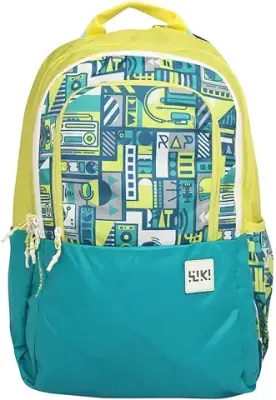 Unisex Zip Closure Backpack (Green_Free Size)