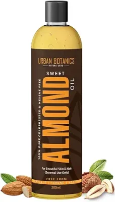 1. UrbanBotanics Pure Cold Pressed Sweet Almond Oil for Hair and Skin,