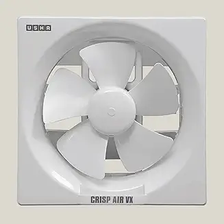 7. USHA Crisp Air VX 150mm Sweep Size, 240mm Duct Size Exhaust Fan (White)