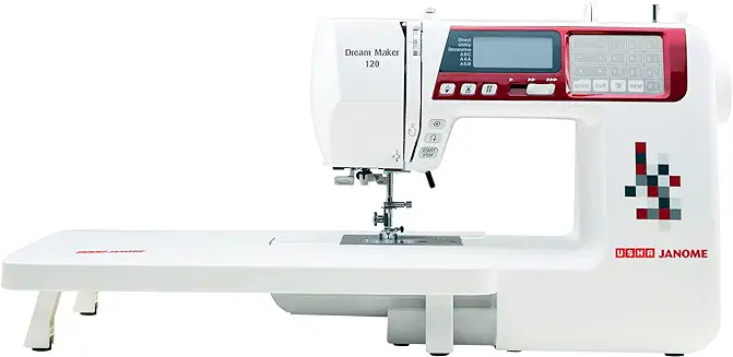 3. USHA Janome Dream Maker 120 Automatic Zig-Zag Computerized Sewing Machine