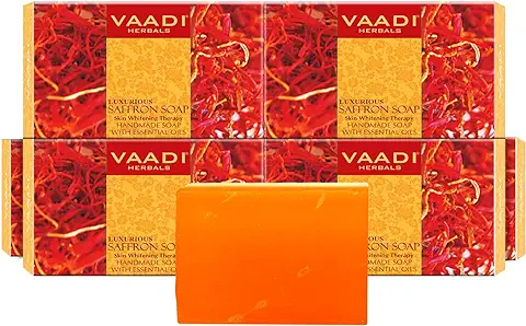2. Vaadi Herbals Super Value Luxurious Saffron Skin Whitening Therapy Soap