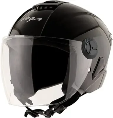 12. Vega Aster Dx Open Face Helmet Black, Size:L(59-60 cm)