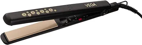 10. VEGA Keratin Glow Hair Straightener With Keratin-Infused Floating Plates (VHSH-20) Black