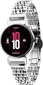 10. Vibez by Lifelong Ruby 1.04" AMOLED Smartwatch for Women with Metal Strap, Bluetooth Calling, 60 Hz, Voice Assistance, Female Cycle Tracker, IP68, Health Monitor(Silver, VBSW2205)