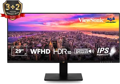 15. ViewSonic 29 Inch Ultra-Wide Monitor SuperClear IPS