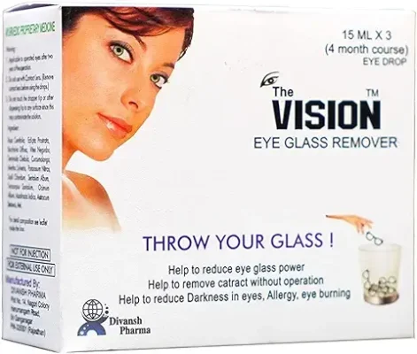 11. Vision Eye Drop - 100% Ayurvedic Eye Drops for Clear Vision | Ayurveda Formula with No Side Effects ~ 1 Box (Pack of 3 Eye Drops X 15 ml) - AYUSH Certified