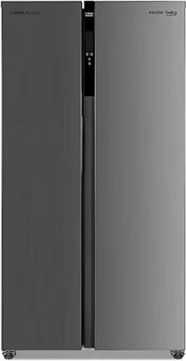 9. Voltas Beko, A Tata Product 472 L SBS Refrigerator with Pro-Smart Inverter Compressor (RSB495XPE, New 2023, INOX)